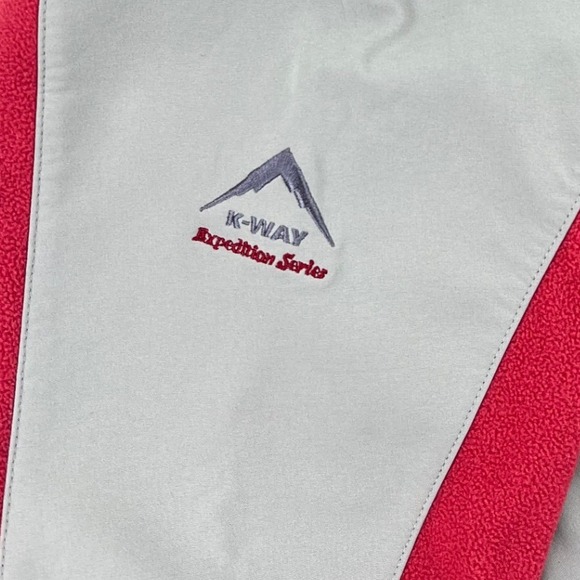 K-Way‎ Expedition Jacket Women S Red Gray Technical Full Zip Softshell - Picture 6 of 14